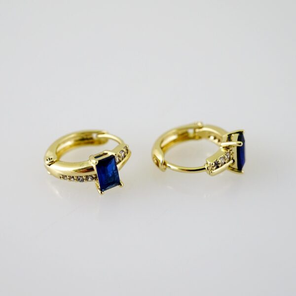 E2343 Earrings - Aretes - Zircon Stone - 14K Real Color - Image 2