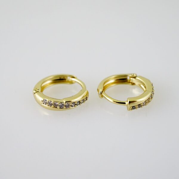 E2344 Earrings - Aretes - Zircon Stone - 14K Real Color - Image 2