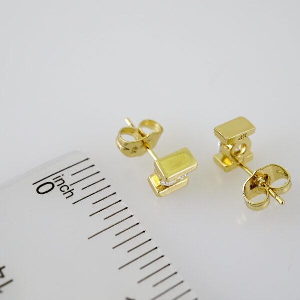 E2346 Earrings - Aretes - Zircon Stone - 14K Real Color - Image 3