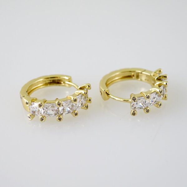 E2347 Earrings - Aretes - Zircon Stone - 14K Real Color - Image 2