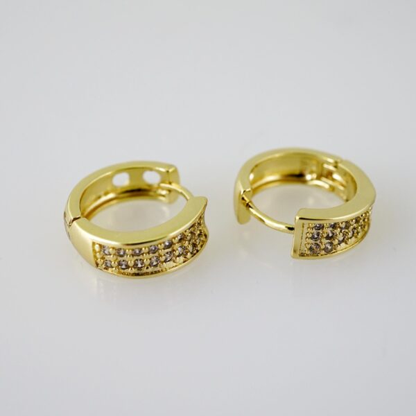 E2347 Earrings - Aretes - Zircon Stone - 14K Real Color - Image 2