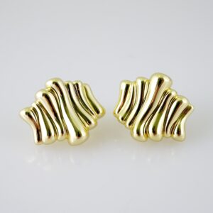 E2351 Earrings - Aretes - Plain - 14K Real Color