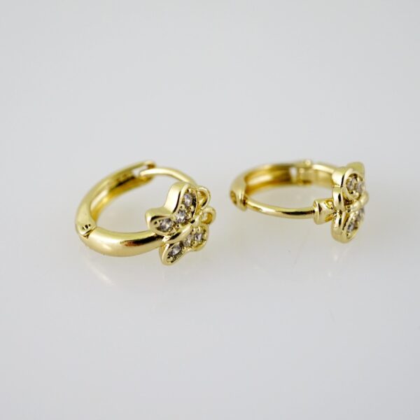 E2348 Earrings - Aretes - Zircon Stone - 14K Real Color - Image 2