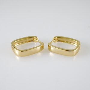 E2359 Earrings - Aretes - Plain - 14K Real Color