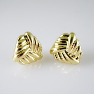 E2363 Earrings - Aretes - Plain - 14K Real Color