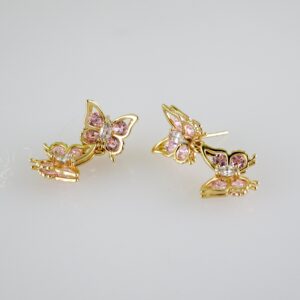 E2368 Earrings - Aretes - Zircon Stone - Silver Color