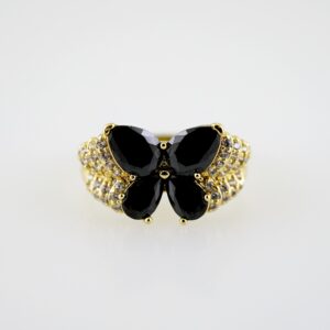 R745 RING - ANILLO - Zircon Stone - 14K Real Color