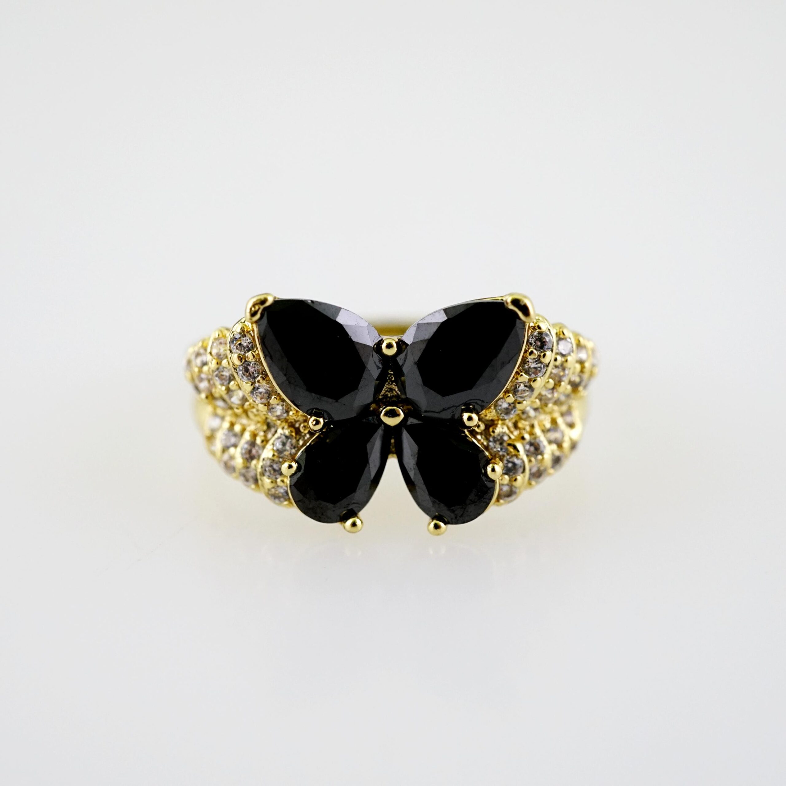 R745 RING - ANILLO - Zircon Stone - 14K Real Color