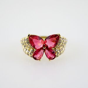 R746 RING - ANILLO - Zircon Stone - 14K Real Color