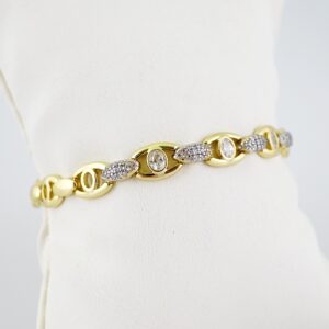 B1576 Earrings - Aretes - Zircon Stone - 14K Real Color