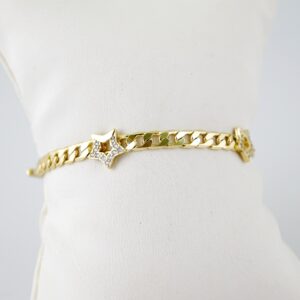 B1592 Bracelet - Pulseras - Zircon Stone - 14K Real Color