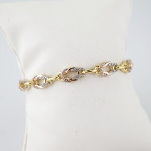 B1602  Bracelet - Pulseras - Zircon Stone - Three Tone