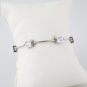 B1603 Bracelet - Pulseras - Zircon Stone - Silver Color