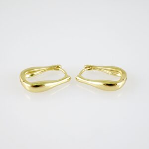 E2373 Earrings - Aretes - Plain - 14K Real Color