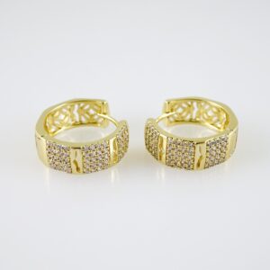 E2374 Earrings - Aretes - Plain - 14K Real Color