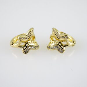 E2379 Earrings - Aretes - Zircon Stone - 14K Real Color
