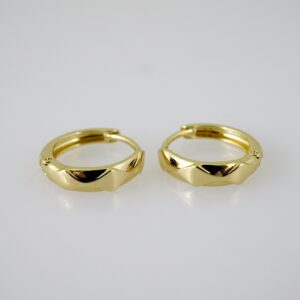 E2416 Earrings - Aretes - Plain - 14K Real Color