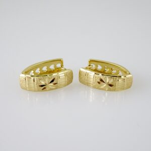 E2417 Earrings - Aretes - Plain - 14K Real Color