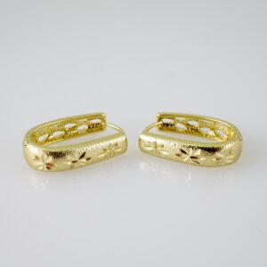 E2418 Earrings - Aretes - Plain - 14K Real Color