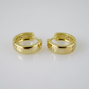 E2423 Earrings - Aretes - Zircon Stone - 14K Real Color