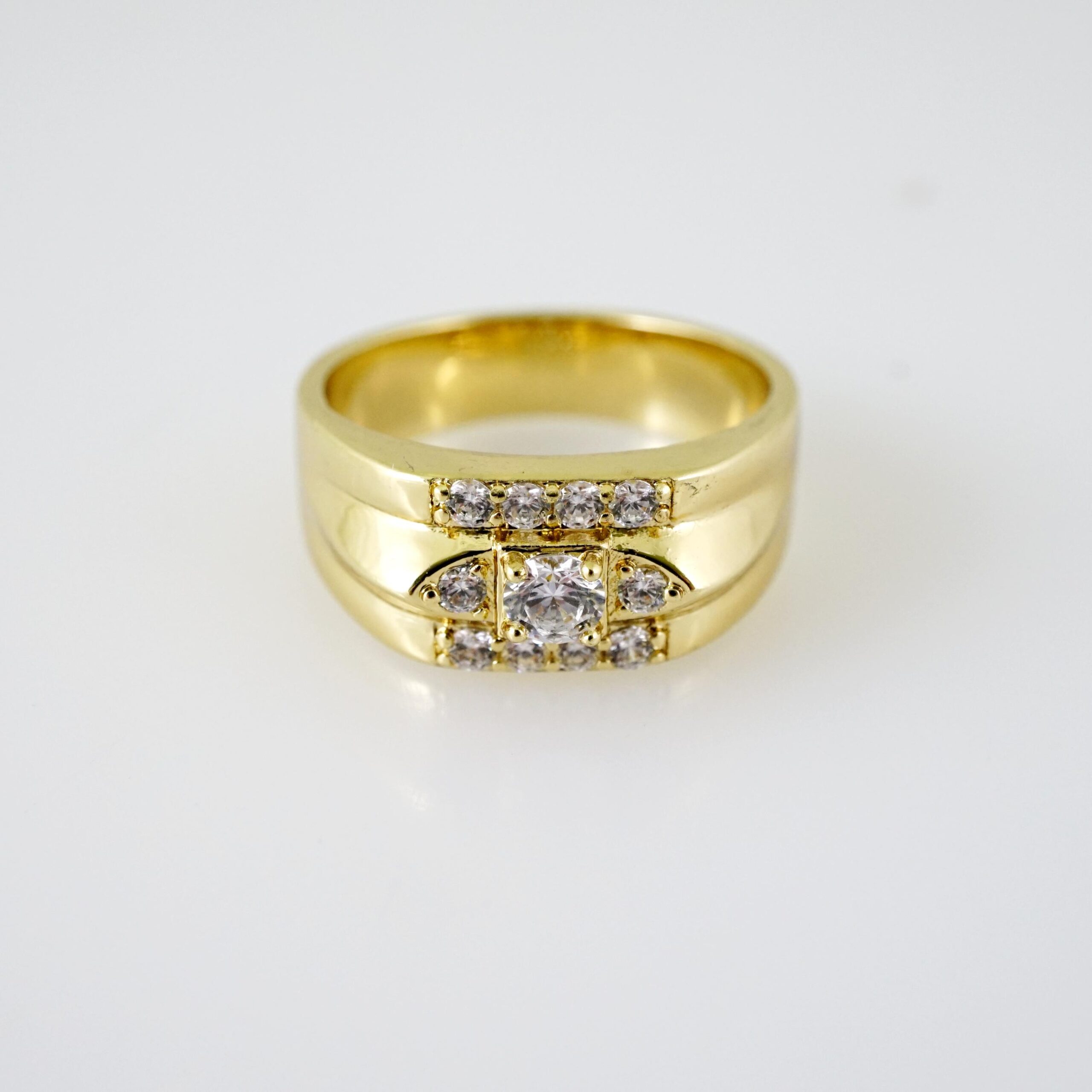 R750 RING - ANILLO - Zircon Stone - 14K Real Color