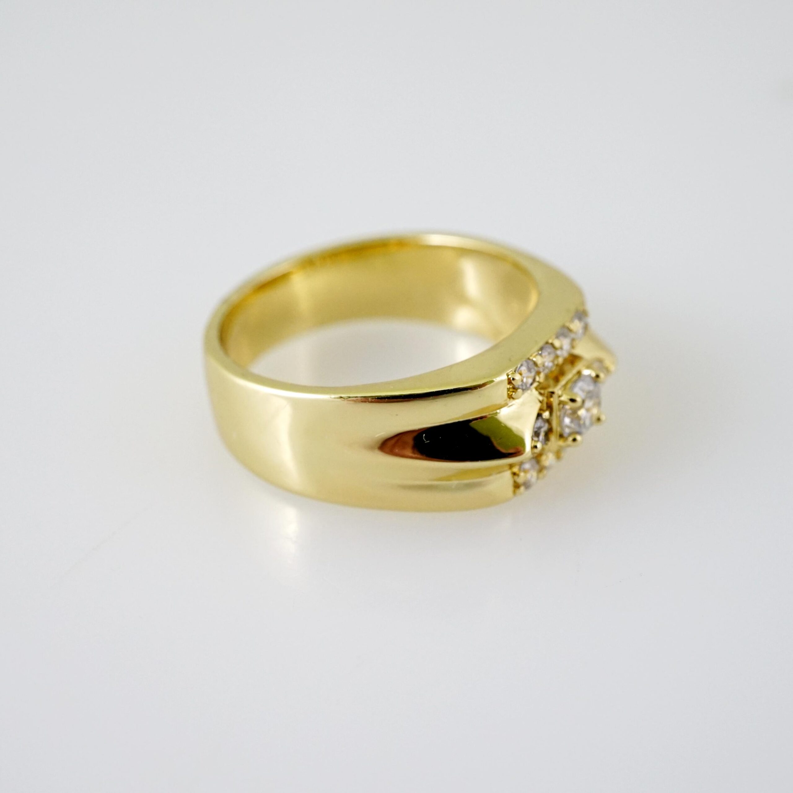 R750 RING - ANILLO - Zircon Stone - 14K Real Color - Image 2