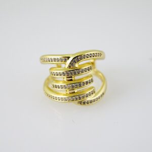 R753 RING - ANILLO - Zircon Stone - 14K Real Color
