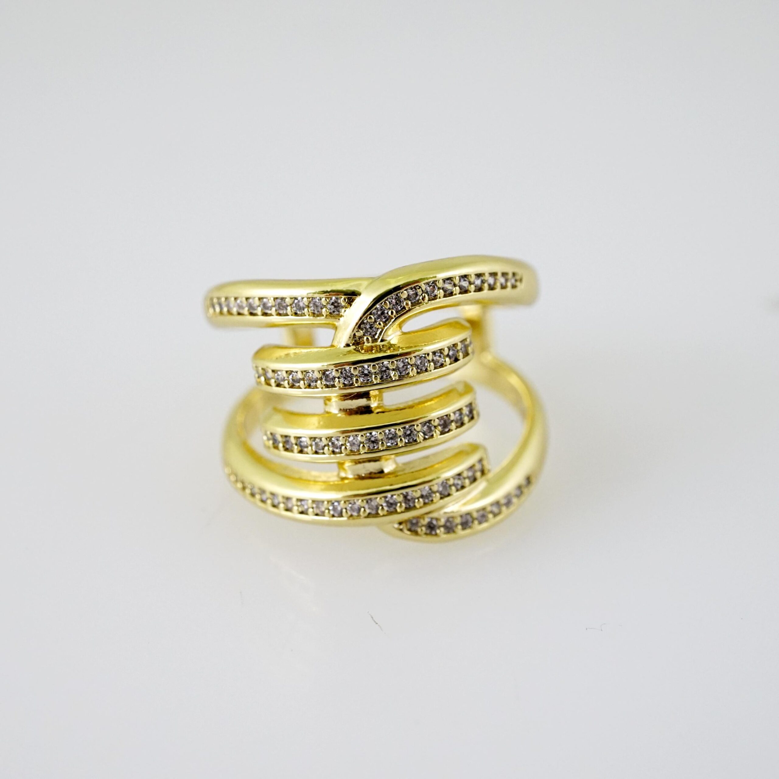 R753 RING - ANILLO - Zircon Stone - 14K Real Color