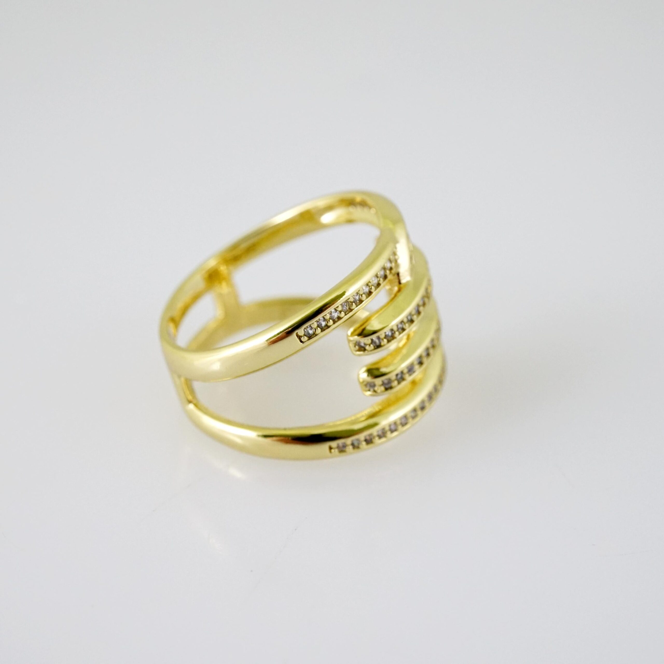 R753 RING - ANILLO - Zircon Stone - 14K Real Color - Image 2