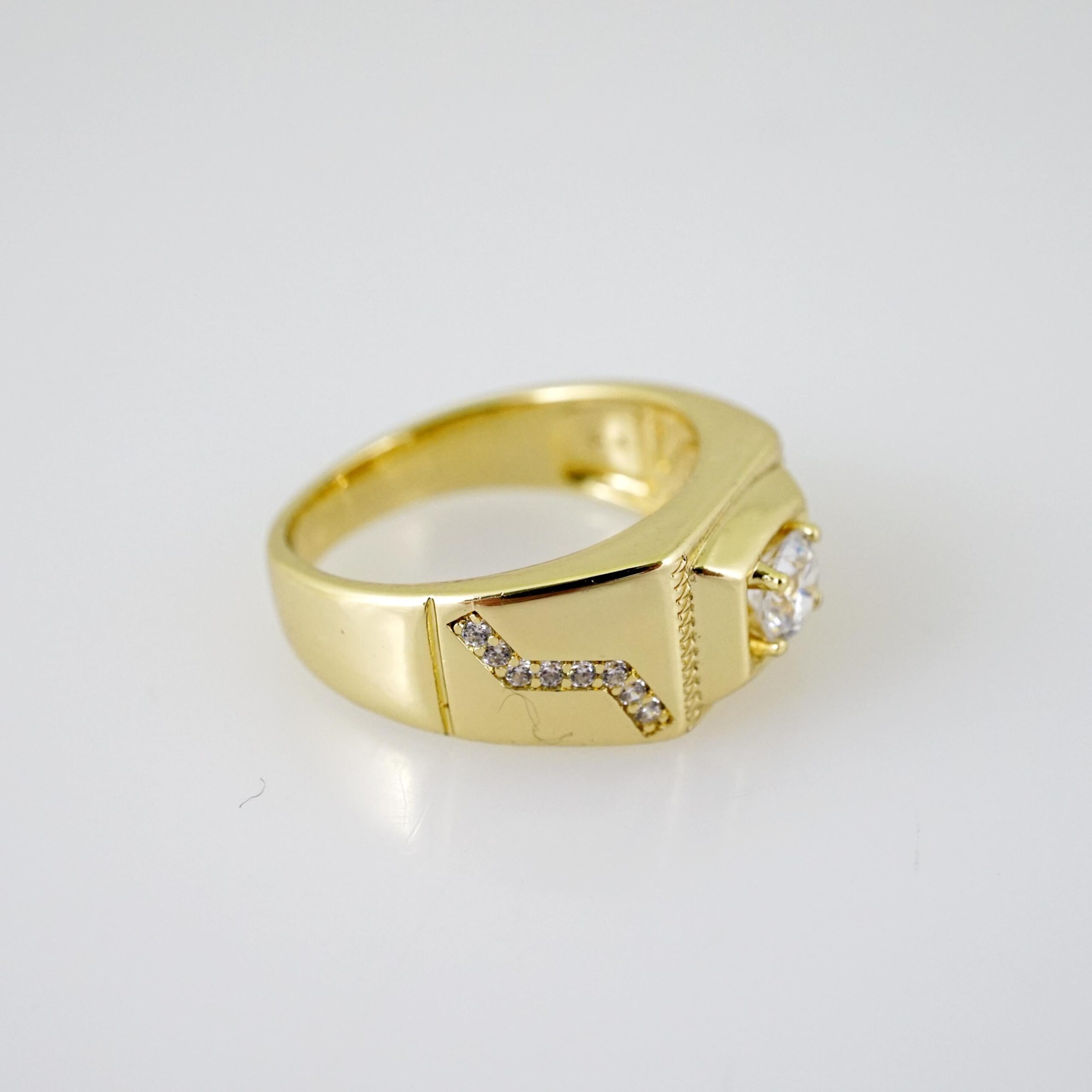R757 RING - ANILLO - Zircon Stone - 14K Real Color - Image 2