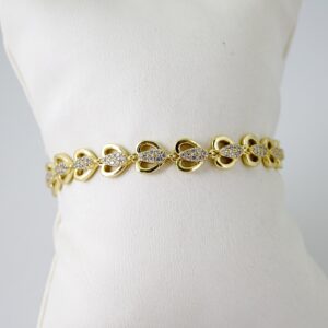 B1611 Bracelet - Pulseras - Zircon Stone - 14K Real Color