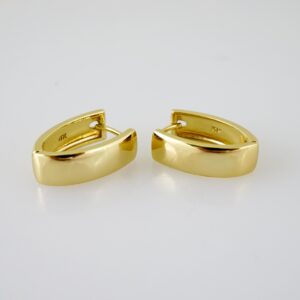 E2446 Earrings - Aretes - Plain - 14K Real Color