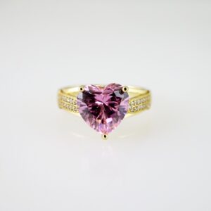 R763 RING - ANILLO - Zircon Stone - 14K Real Color