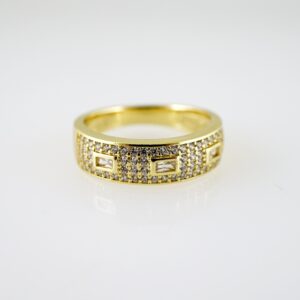R766 RING - ANILLO - Zircon Stone - 14K Real Color