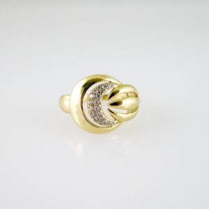 R770 RING - ANILLO - Zircon Stone - 14K Real Color