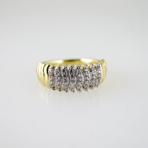 R775 RING - ANILLO - Zircon Stone - 14K Real Color