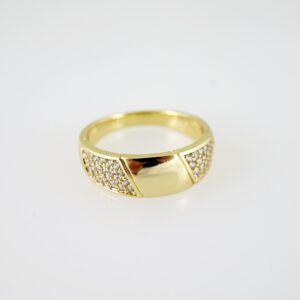 R777 RING - ANILLO - Zircon Stone - 14K Real Color