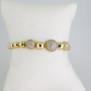 B1624 Bracelet - Pulseras - Zircon Stone - 14K Real Color