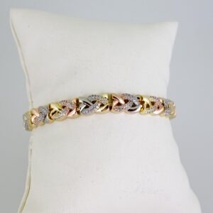 B1626 Bracelet - Pulseras - Zircon Stone - Three Tone