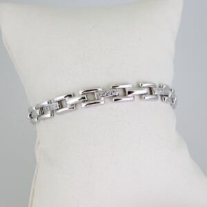 B1640 Bracelet - Pulseras - Zircon Stone - Silver Color