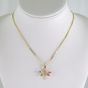 SET1740 Cadenas & Colgantes - Chain - Pendants - Zircon Stone - 14K Real Color - 2mmX50cm