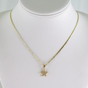 SET1741 Cadenas & Colgantes - Chain - Pendants - Zircon Stone - 14K Real Color - 2mmX45cm