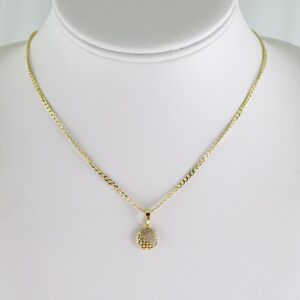 SET1742 Cadenas & Colgantes - Chain - Pendants - Zircon Stone - 14K Real Color - 2mmX45cm