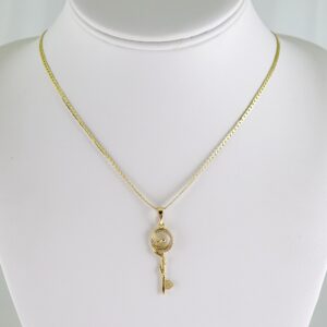 SET1743 Cadenas & Colgantes - Chain - Pendants - Zircon Stone - 14K Real Color - 2mmX50cm