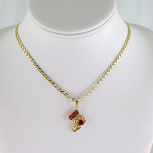 SET1744 Cadenas & Colgantes - Chain - Pendants - Zircon Stone - 14K Real Color - 3mmX45cm