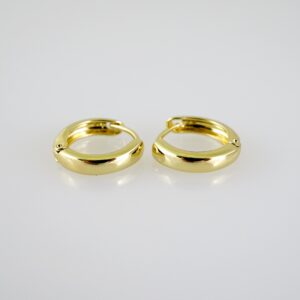 E2533 Earrings - Aretes - Plain - 14K Real Color