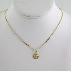 SET1748 Cadenas - Colgante -  Chain W - Pendants - 14K Real Color - Zircon Stone - 2mmX45cm