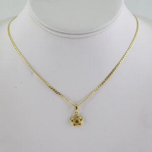 SET1750 Cadenas - Colgante -  Chain W - Pendants - 14K Real Color - Zircon Stone - 2mmX60cm