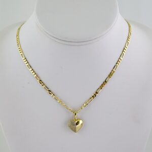 SET1754 Cadenas - Colgante -  Chain W - Pendants - 14K Real Color - Zircon Stone - 3mmX50cm Figaro
