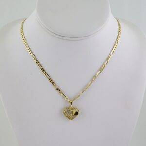 SET1756 Cadenas - Colgante -  Chain W - Pendants - 14K Real Color - Zircon Stone - 3mmX50cm Figaro